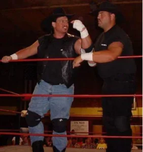 Wrestling days. Jessie Curles wrestling as Cowboy Jessie Dalton