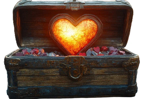 A chest filled with love rather than material wealth